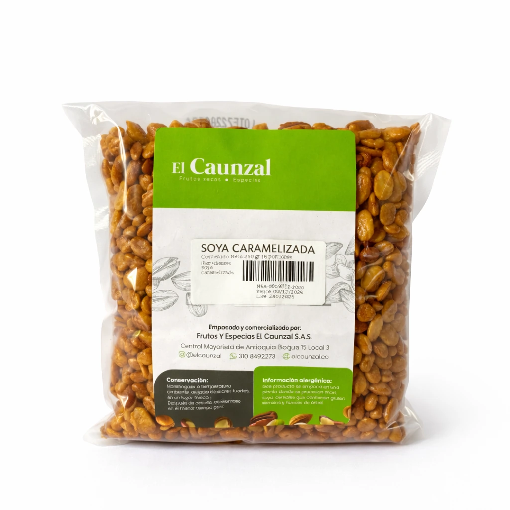 Soya caramelizada x 250 Soya caramelizada x 250 El Caunzal - Frutos Secos y Especias de Calidad