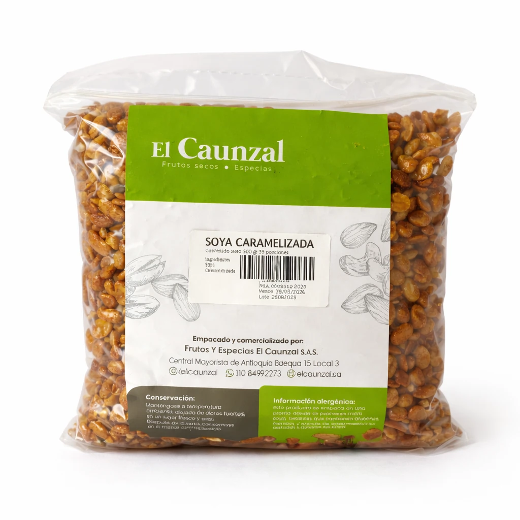 Soya caramelizada x 500 Soya caramelizada x 500 El Caunzal - Frutos Secos y Especias de Calidad