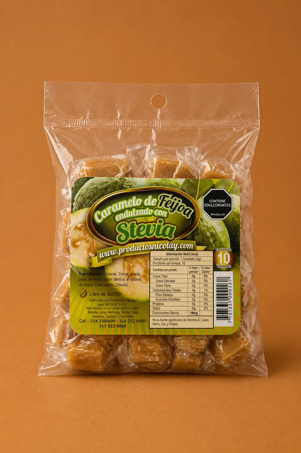 Caramelo-con-stevia-feijoa-elcaunzal Caramelo con stevia feijoa elcaunzal El Caunzal - Frutos Secos y Especias de Calidad