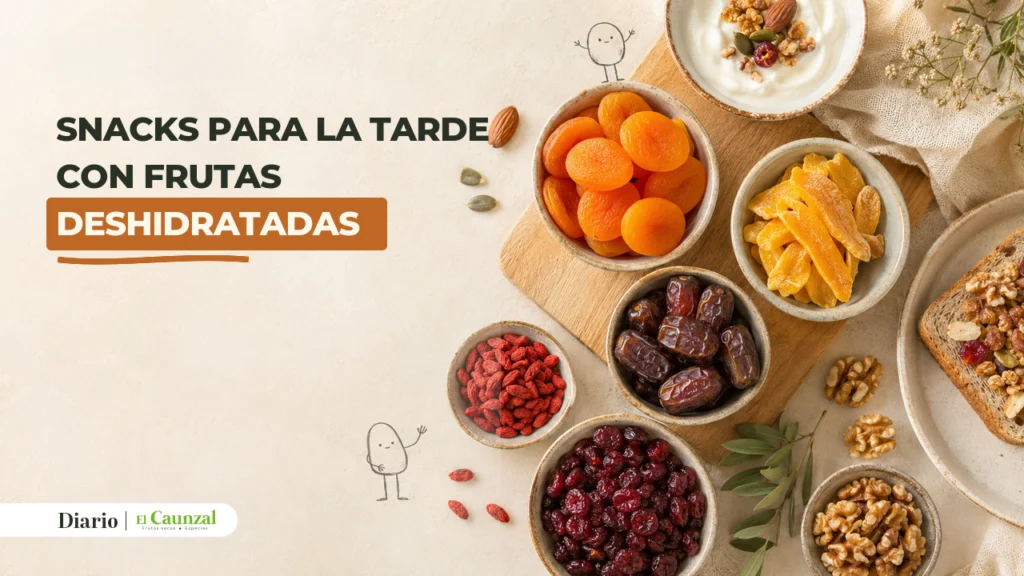 snacks para la tarde con frutas deshidratadas - portada del artículo de El Caunzal