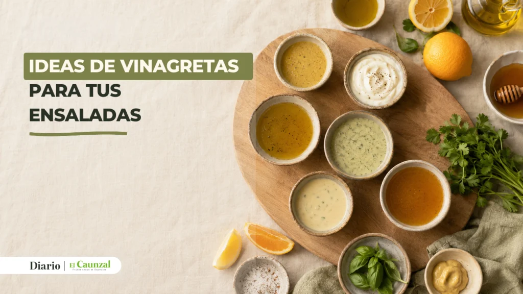 vinagretas para ensaladas - portada del artículo de El Caunzal