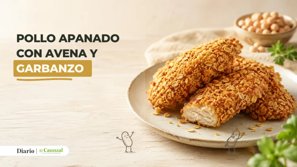 pollo apanado con avena y garbanzo - portada del artículo de El Caunzal