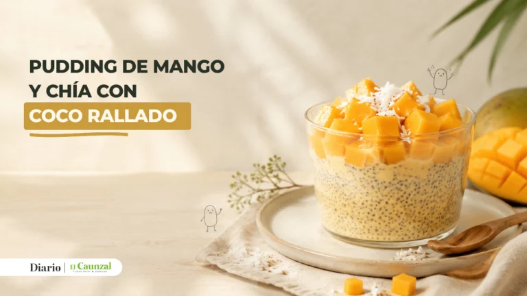pudding de mango y chia con coco rallado el caunzal El Caunzal - Frutos Secos y Especias de Calidad