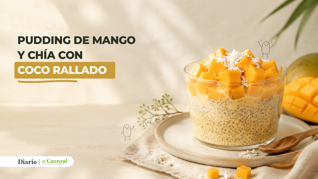 pudding de mango y chía - portada del artículo de El Caunzal