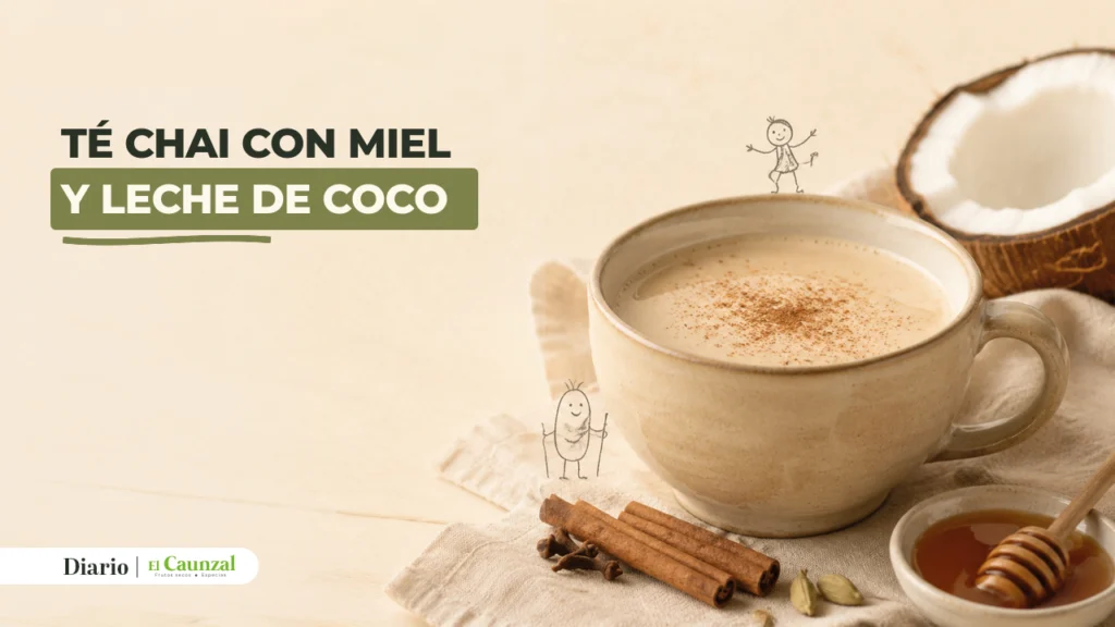 té chai con miel y leche de coco - portada del artículo de El Caunzal